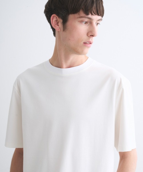 three dots(スリードッツ)の「【unisex】シルケンジャージー ショートスリーブ(Tシャツ/カットソー・レディース・ブルー系その他/ホワイト/ブラック・MEDIUM/LARGE/X-SMALL/SMALL)」の18枚目の写真