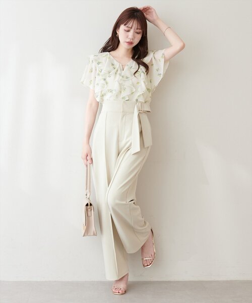 natural couture（ナチュラルクチュール）の「フロントバー付きフリルブラウス（シャツ/ブラウス・レディース・ラベンダー/オフホワイト/その他1/イエロー/ネイビー・FREE）」の10枚目の写真