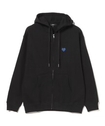 ハートロゴ ワンポイント フルジップパーカー