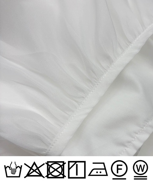 PICCIN PERLA(ピッチンペルラ)の「シフォン重ねブラウス(シャツ/ブラウス・レディース・オフホワイト/ブラック・M)」の9枚目の写真