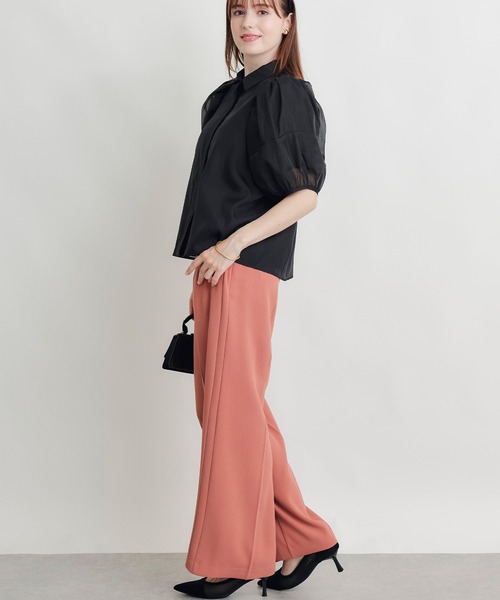 PICCIN PERLA(ピッチンペルラ)の「シフォン重ねブラウス(シャツ/ブラウス・レディース・オフホワイト/ブラック・M)」の4枚目の写真
