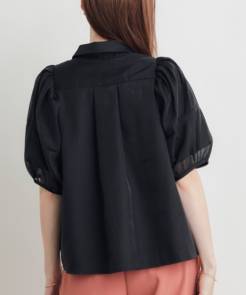 PICCIN PERLA(ピッチンペルラ)の「シフォン重ねブラウス(シャツ/ブラウス・レディース・オフホワイト/ブラック・M)」の21枚目の写真