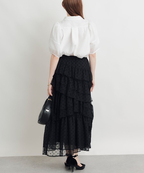 PICCIN PERLA(ピッチンペルラ)の「シフォン重ねブラウス(シャツ/ブラウス・レディース・オフホワイト/ブラック・M)」の16枚目の写真
