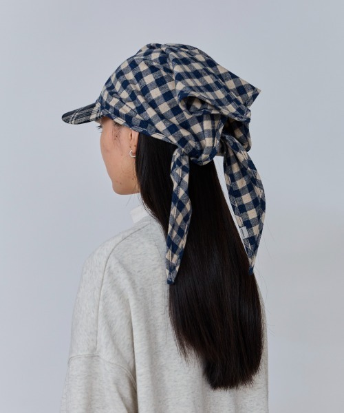 OVERRIDE(オーバーライド)の「OVERRIDE CHECK PATTERN SCARF&CAP / オーバーライド(キャップ・レディース・ブラック/ライトブルー/ブラウン・57~59cm)」の12枚目の写真