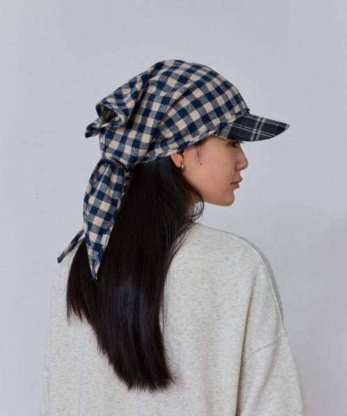 OVERRIDE(オーバーライド)の「OVERRIDE CHECK PATTERN SCARF&CAP / オーバーライド(キャップ・レディース・ブラック/ライトブルー/ブラウン・57~59cm)」の14枚目の写真