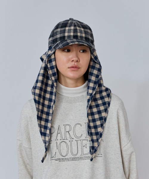 OVERRIDE(オーバーライド)の「OVERRIDE CHECK PATTERN SCARF&CAP / オーバーライド(キャップ・レディース・ブラック/ライトブルー/ブラウン・57~59cm)」の15枚目の写真