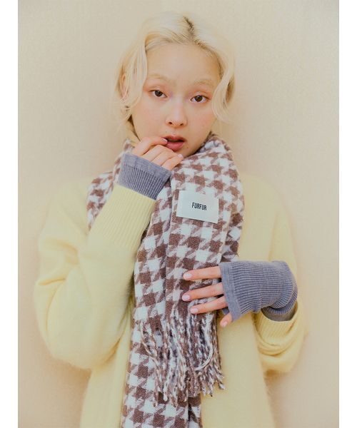 FURFUR（ファーファー）の「〈マシンウォッシャブル〉ロゴ刺繍バイカラーリブニット（ニット/セーター・レディース・チャコールグレー/レッド/ピンク/オフホワイト・F）」の10枚目の写真