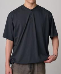ROOT THREE（ルートスリー）の「【ROOT THREE】NCポンチ裾ドローコードヘンリーネックTシャツ 056400（Tシャツ/カットソー）」