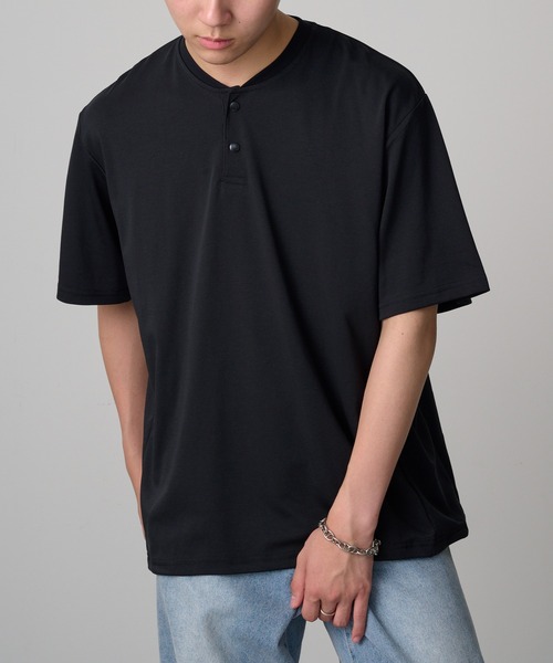 ROOT THREE（ルートスリー）の「【ROOT THREE】NCポンチ裾ドローコードヘンリーネックTシャツ 056400（Tシャツ/カットソー・メンズ・ホワイト/グレー/ブラック・L/LL）」の2枚目の写真