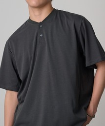 ROOT THREE（ルートスリー）の「【ROOT THREE】NCポンチ裾ドローコードヘンリーネックTシャツ 056400（Tシャツ/カットソー）」
