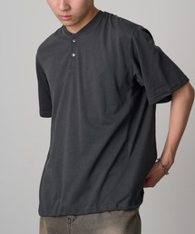 ROOT THREE（ルートスリー）の「【ROOT THREE】NCポンチ裾ドローコードヘンリーネックTシャツ 056400（Tシャツ/カットソー）」