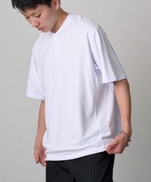 ROOT THREE（ルートスリー）の「【ROOT THREE】NCポンチ裾ドローコードヘンリーネックTシャツ 056400（Tシャツ/カットソー）」