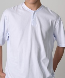 ROOT THREE（ルートスリー）の「【ROOT THREE】NCポンチ裾ドローコードヘンリーネックTシャツ 056400（Tシャツ/カットソー）」