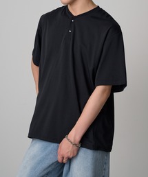 ROOT THREE（ルートスリー）の「【ROOT THREE】NCポンチ裾ドローコードヘンリーネックTシャツ 056400（Tシャツ/カットソー）」