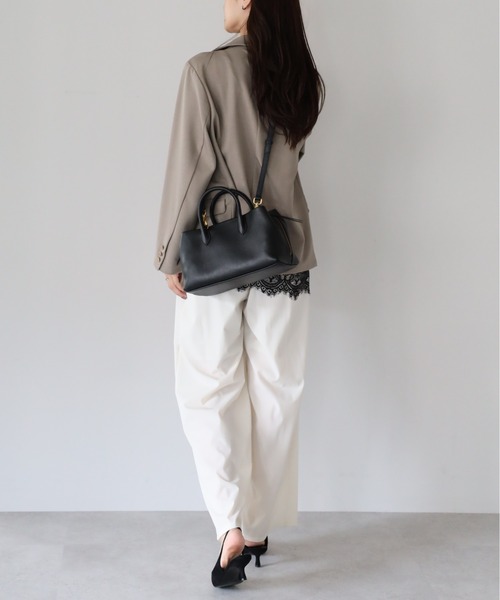 &MARKS(アンドマークス)の「C31【本革・3層収納】2WAYバッグ ショルダーバッグ ハンドバッグ シボレザー(ハンドバッグ・レディース・ブラック/ダークブラウン/グレイッシュベージュ/ブラウン・FREE)」の17枚目の写真