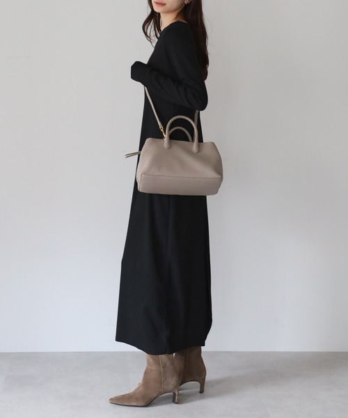 &MARKS(アンドマークス)の「C31【本革・3層収納】2WAYバッグ ショルダーバッグ ハンドバッグ シボレザー(ハンドバッグ・レディース・ブラック/ダークブラウン/グレイッシュベージュ/ブラウン・FREE)」の19枚目の写真