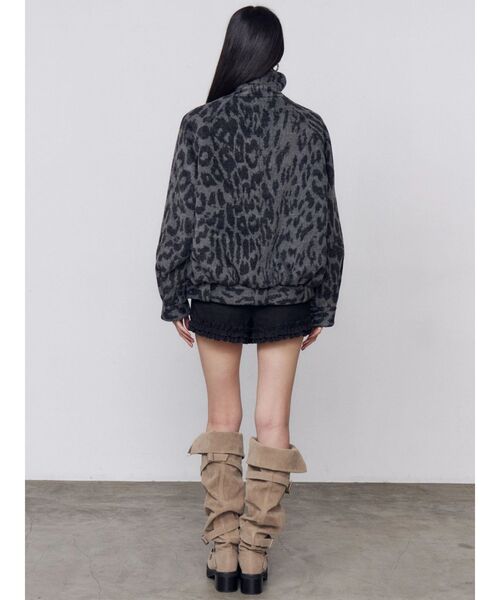 EMODA（エモダ）の「ターンバックベルトルーズブーツ（ブーツ・レディース・ブラック/ベージュ・SMALL/MEDIUM/LARGE）」の7枚目の写真