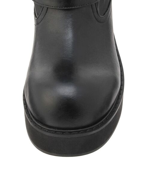 EMODA（エモダ）の「ターンバックベルトルーズブーツ（ブーツ・レディース・ブラック/ベージュ・SMALL/MEDIUM/LARGE）」の19枚目の写真