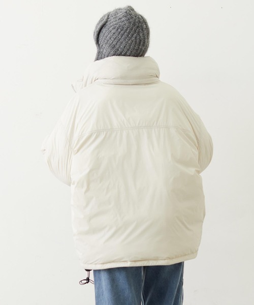 MILKFED.(ミルクフェド)の「OVERSIZED PUFFER JACKET(ダウンジャケット/コート・レディース・ブラック/オフホワイト/ライトピンク・S/M)」の10枚目の写真