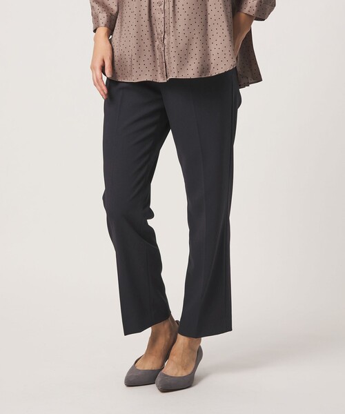 A DAY IN THE LIFE UNITED ARROWS(アデイインザライフユナイテッドアローズ)の「ドビー タックストレートパンツ ‐セットアップ対応・ウォッシャブル‐<A DAY IN THE LIFE>(その他パンツ・レディース・ベージュ/ネイビー・38/36/40)」の1枚目の写真