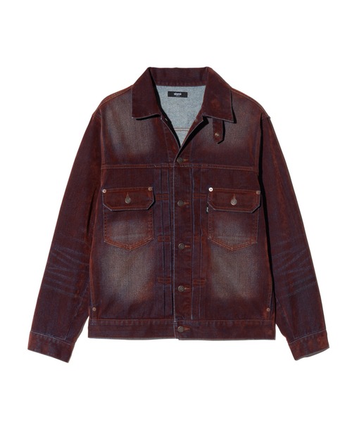 glamb(グラム)の「Gloss Flockey Denim Jacket / グロスフロッキーデニムジャケット(デニムジャケット・メンズ・ブラック/ワイン・M/S/L)」の4枚目の写真