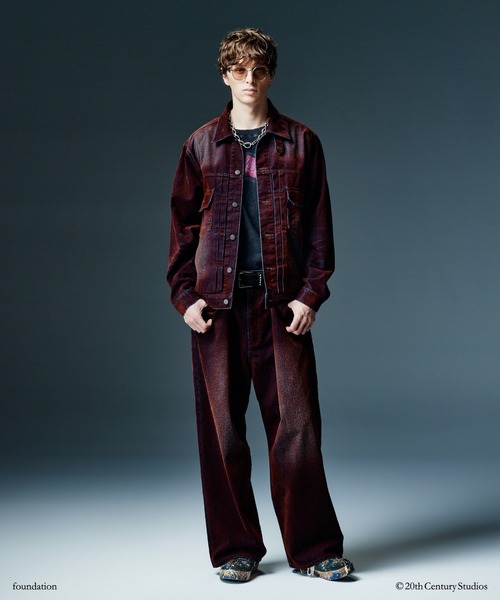 glamb(グラム)の「Gloss Flockey Denim Jacket / グロスフロッキーデニムジャケット(デニムジャケット・メンズ・ブラック/ワイン・M/S/L)」の12枚目の写真