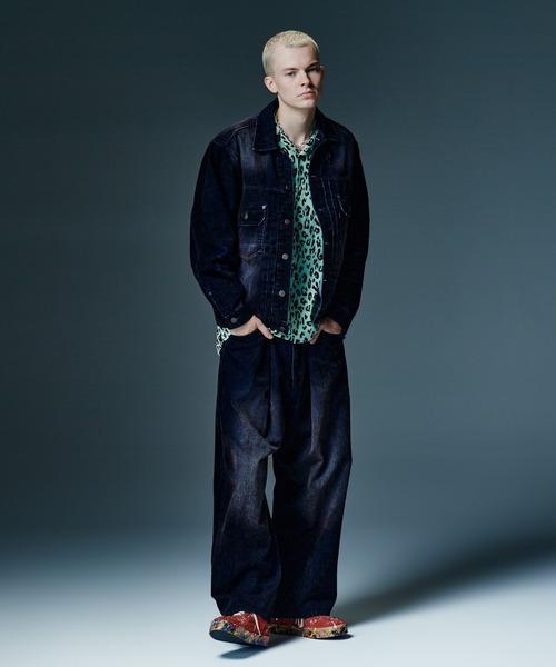glamb(グラム)の「Gloss Flockey Denim Jacket / グロスフロッキーデニムジャケット(デニムジャケット・メンズ・ブラック/ワイン・M/S/L)」の16枚目の写真