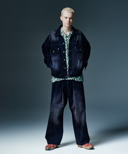 glamb(グラム)の「Gloss Flockey Denim Jacket / グロスフロッキーデニムジャケット(デニムジャケット・メンズ・ブラック/ワイン・M/S/L)」の17枚目の写真