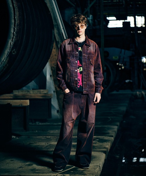 glamb(グラム)の「Gloss Flockey Denim Jacket / グロスフロッキーデニムジャケット(デニムジャケット・メンズ・ブラック/ワイン・M/S/L)」の20枚目の写真