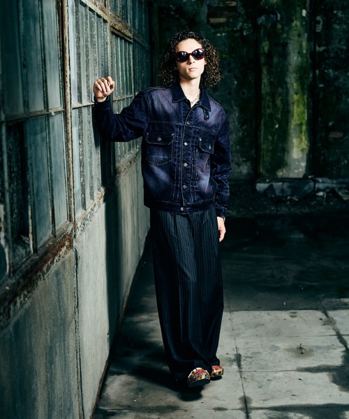 glamb(グラム)の「Gloss Flockey Denim Jacket / グロスフロッキーデニムジャケット(デニムジャケット・メンズ・ブラック/ワイン・M/S/L)」の21枚目の写真