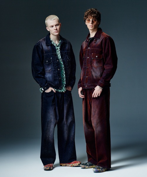 glamb(グラム)の「Gloss Flockey Denim Jacket / グロスフロッキーデニムジャケット(デニムジャケット・メンズ・ブラック/ワイン・M/S/L)」の19枚目の写真