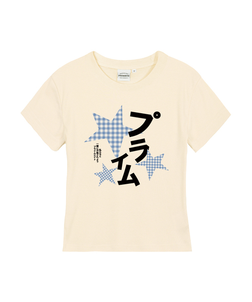 PRIMATE（プライメイト）の「CHECK MILKY レディース スリムフィット 半袖Tシャツ 6 COLORS（Tシャツ/カットソー・レディース・ブラック×レッド/ブラック/クリーム/ホワイト/チャコール/カーキ・MEDIUM/SMALL/LARGE）」の5枚目の写真
