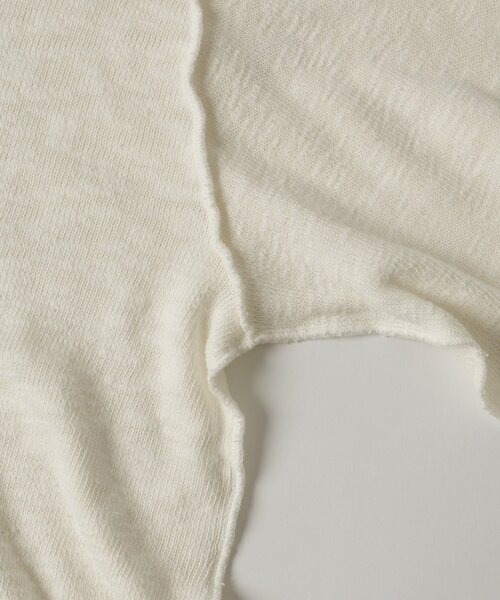 Sourcream(サワークリーム)の「【Sourcream】太番手甘編みスラブ天竺トップス(Tシャツ/カットソー・レディース・ブラック/グレー/ホワイト・FREE)」の12枚目の写真