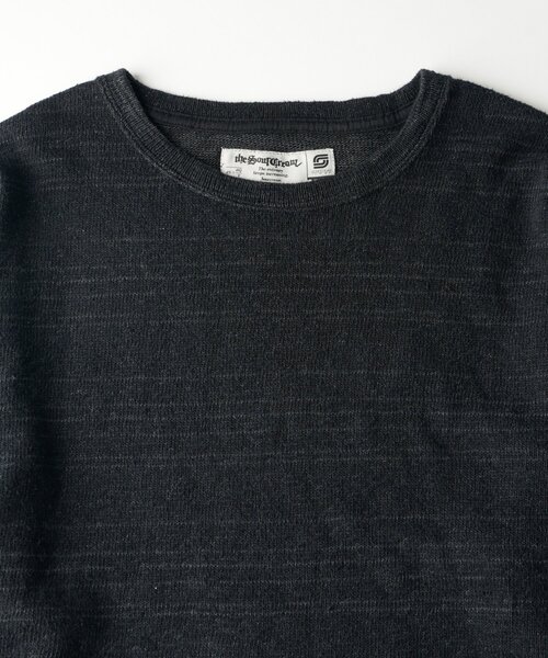 Sourcream(サワークリーム)の「【Sourcream】太番手甘編みスラブ天竺トップス(Tシャツ/カットソー・レディース・ブラック/グレー/ホワイト・FREE)」の17枚目の写真