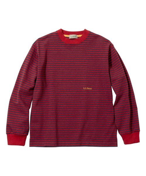 L.L.Bean(エルエルビーン)の「【JAPAN EDITION】ユニオン・ロングスリーブ・ストライプ・ティ(Tシャツ/カットソー・レディース・ブラウン系その他/ホワイト系その他/レッド系その他/ブラック系その他・MEDIUM)」の1枚目の写真
