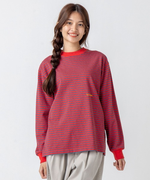 L.L.Bean(エルエルビーン)の「【JAPAN EDITION】ユニオン・ロングスリーブ・ストライプ・ティ(Tシャツ/カットソー・レディース・ブラウン系その他/ホワイト系その他/レッド系その他/ブラック系その他・MEDIUM)」の5枚目の写真