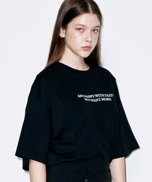 ノエル アウトサイドシム 半袖 スウェット ブラック Tシャツ