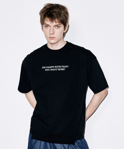 COLD BLANKET（コールドブランケット）の「ノエル アウトサイドシム 半袖 スウェット ブラック Tシャツ（Tシャツ/カットソー・レディース・その他・FREE）」の2枚目の写真