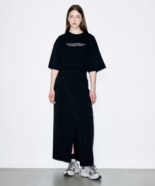 COLD BLANKET（コールドブランケット）の「ノエル アウトサイドシム 半袖 スウェット ブラック Tシャツ（Tシャツ/カットソー・レディース・その他・FREE）」の3枚目の写真