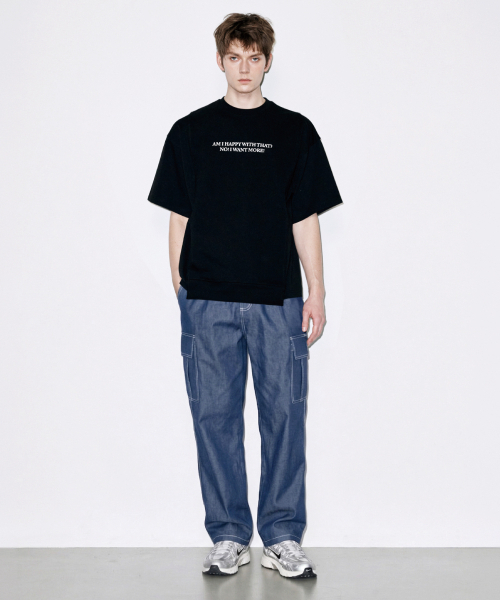 COLD BLANKET（コールドブランケット）の「ノエル アウトサイドシム 半袖 スウェット ブラック Tシャツ（Tシャツ/カットソー・レディース・その他・FREE）」の5枚目の写真