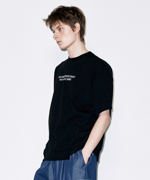 COLD BLANKET（コールドブランケット）の「ノエル アウトサイドシム 半袖 スウェット ブラック Tシャツ（Tシャツ/カットソー・レディース・その他・FREE）」の7枚目の写真