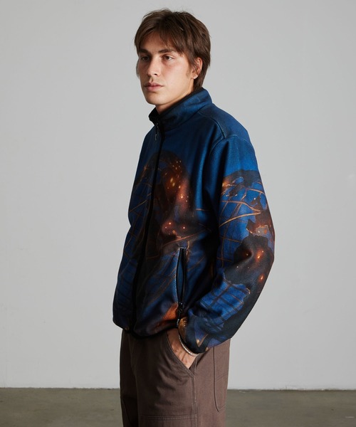 HUF（ハフ）の「FLUSHING POLAR FLEECE JACKET（ブルゾン・メンズ・マルチ・XL/L/M/S）」の6枚目の写真