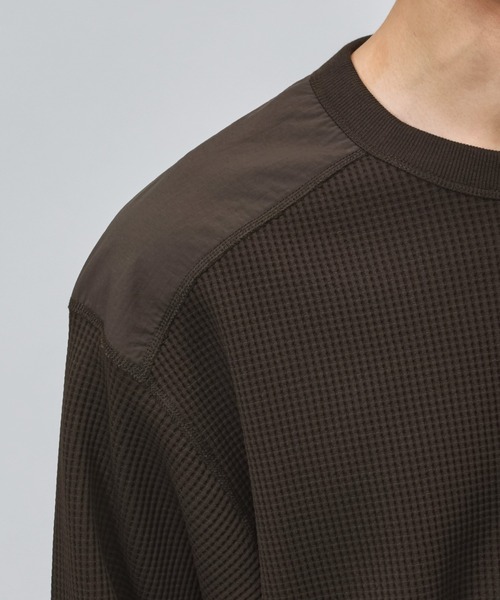 TIGORA(ティゴラ)の「ティゴラ TIGORA ワッフルポケットロングTシャツ(Tシャツ/カットソー・メンズ・ブラウン/チャコールグレー/オフホワイト/ネイビー・L/S/M/LL/3L)」の21枚目の写真
