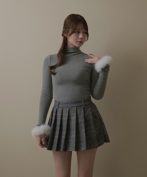 M DOLLY(エムドリー)の「Tartan wendy mini skirt / タータンウェンディミニスカート(スカート・レディース・ブラウン/グレー・S/M)」の4枚目の写真