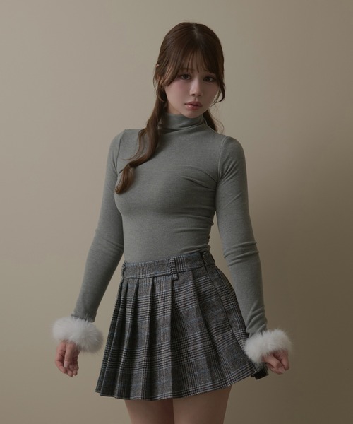 M DOLLY(エムドリー)の「Tartan wendy mini skirt / タータンウェンディミニスカート(スカート・レディース・ブラウン/グレー・S/M)」の6枚目の写真