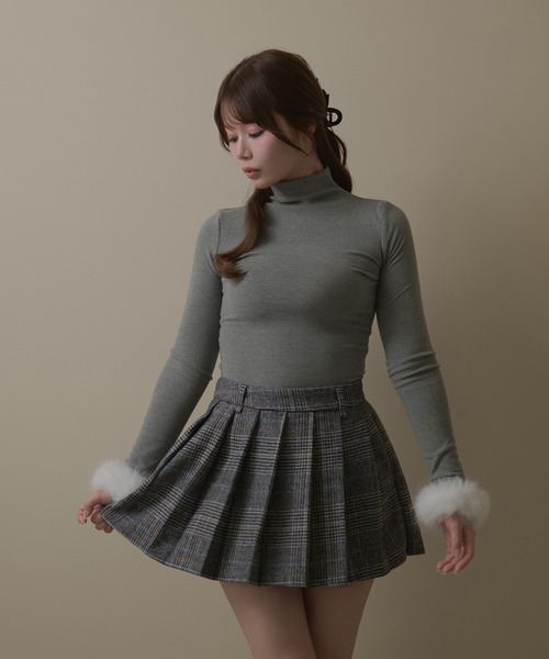 M DOLLY(エムドリー)の「Tartan wendy mini skirt / タータンウェンディミニスカート(スカート・レディース・ブラウン/グレー・S/M)」の7枚目の写真