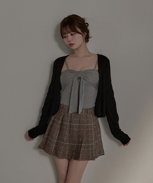 M DOLLY(エムドリー)の「Tartan wendy mini skirt / タータンウェンディミニスカート(スカート・レディース・ブラウン/グレー・S/M)」の9枚目の写真