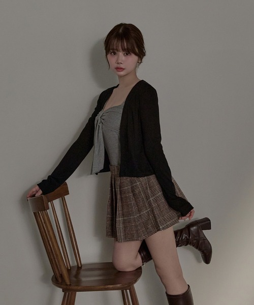 M DOLLY(エムドリー)の「Tartan wendy mini skirt / タータンウェンディミニスカート(スカート・レディース・ブラウン/グレー・S/M)」の13枚目の写真