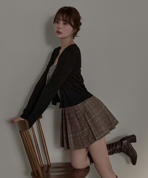 M DOLLY(エムドリー)の「Tartan wendy mini skirt / タータンウェンディミニスカート(スカート・レディース・ブラウン/グレー・S/M)」の14枚目の写真