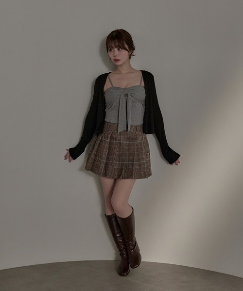 M DOLLY(エムドリー)の「Tartan wendy mini skirt / タータンウェンディミニスカート(スカート・レディース・ブラウン/グレー・S/M)」の15枚目の写真